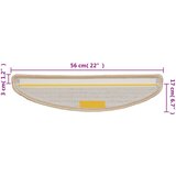  Prostirke za stepenice 15 kom 56x17x3 cm krem poluokrugle | shoptok.hr