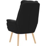  Relaxirajuća stolica Crna kovrčava tkanina nalik vuni | shoptok.hr