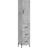 Maison Chic Visoka omara - Komoda - Predalnik betonsko siva 34,5x34x180 cm inženirski les, (21721827) | Shoptok.si