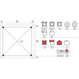 Male kuće Drvena nadstrešnica CABRERA 300 × 300 cm sa šindrom | shoptok.hr