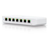 Ubiquiti USW-Ultra-210W-EU compact, Layer 2, 8-port GbE PoE switch with versatile mounting options, 7x GbE PoE+ output ports, GbE port with optional PoE++ input, 202W PoE availability with the included AC power adapter - USW-ULTRA-210W-EU Cene