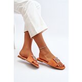Boto Women's Flat Sandals with Orange Decoration Inaile | Shoptok.si