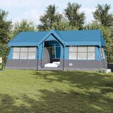  Obiteljski šator s krovom Plava i siva 622 x 295 x 238 cm | shoptok.hr