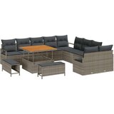  Set vrtne sofe od 13 dijelova s jastučićima siva poli ratan akacija 2-sjedalna vrtna sofa s pohranom i jastučićima siva poli ra | shoptok.hr