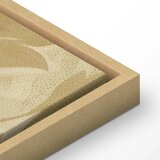  Slika - Botanical Motif with Leaves and Vines in Sand Colors 120x80 U prirodnom drvenom okviru | shoptok.hr
