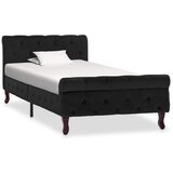 Maison Chic Posteljni okvir - Enojna postelja - Postelja za odrasle črn žamet 90x200 cm-J8541, (21762538) | Shoptok.si