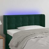  LED uzglavlje tamnozeleno 93x16x78/88 cm baršunasto | shoptok.hr