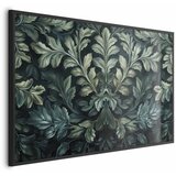  Plakat - Victorian Leaves in Dark Greens 60x40 Crni okvir | shoptok.hr