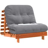  Futon na razvlačenje s madracem smeđi 80 x 206 x 11 cm borovina | Eponuda.ba