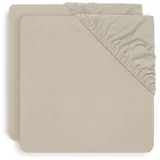 Plahta s gumicom Jersey 60x120 cm 2 kom, Nougat