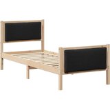  Krevetna konstrukcija s uzglavljem Crna 75 x 190 cm tkanina | shoptok.hr