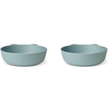 Liewood set 2 skledic iz bio plastike solina rabbit sea blue | Shoptok.si