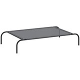  Povišeni krevet za pse sivi 110x65x20 cm tekstil i čelik | Shoptok.si