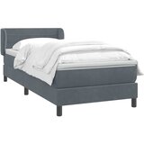 Box Spring krevet s madracem tamno sivi 80x210 cm baršun | shoptok.hr