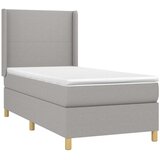  Okvir kreveta s oprugama i madrac svjetlosivi 80x200cm tkanina | shoptok.hr