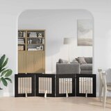  Vrata za pse s postoljem 4 pcs Crni hrast 60 x 60 cm | shoptok.hr