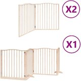  Vrata za pse s vratašcima 8 panela sklopiva 640 cm drvo topole | shoptok.hr