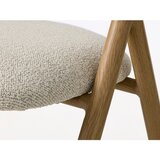 Unique Furniture Kremno bel/v naravni barvi oblazinjen jedilni stol z nasloni za roke Frances &amp;ndash; Slike
