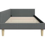 vidaXL Kotna postelja Temno siva 90 x 190 cm Tkanina in oblikovan les | Shoptok.si