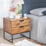 MID.YOU MAJHNA NOČNA OMARICA, masivno indijski rožni les barve indijskega rožnega lesa | Shoptok.si