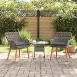  Vrtna stolica s jastukom 2 pcs Siva 62,5 x 55 x 82 cm poliratan | shoptok.hr