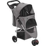  Zložljiv pasji voziček siv 80x46x98 cm oxford blago | Shoptok.si