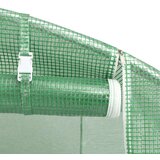 vidaXL Rastlinjak z jeklenim ogrodjem zelen 24 m² 8x3x2 m | Shoptok.si