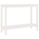 Maison Chic konzolna miza - miza ob steni bela 110x40x80 cm trdna borovina, (21786003) Cene