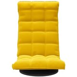 vidaXL Vrtljiv talni stol rumen žamet | Shoptok.si