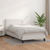 The Living Store Box spring postelja z vzmetnico bel 90x190 cm umetno usnje - Box Spring Postelja, (21520248) | Shoptok.si