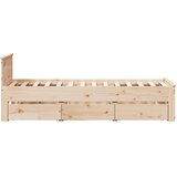  Okvir kreveta bez madraca s uzglavljem 75 x 190 cm od borovine | Eponuda.com