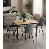 Lava stolica - svijetlosivi baršun / noge od oraha x 3 | shoptok.hr