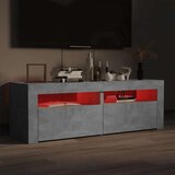 TV ormarić s LED svjetlima siva boja betona 120 x 35 x 40 cm | shoptok.hr
