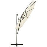  Vrtni senčnik z LED lučkami peščen 300 cm, (20729289) | Shoptok.si