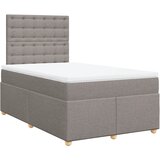  Krevet s oprugama i madracem smeđesivi 120 x 200 cm od tkanine | shoptok.hr