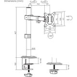 BIT FORCE nagibno-okretni stolni nosač za monitor BRACKET DMM-32-1M | shoptok.hr