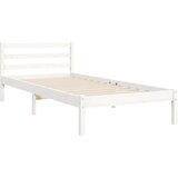  Posteljni okvir z vzglavjem bel 2FT6 trden les | Shoptok.si