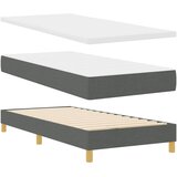 vidaXL podnica s madracem tamno siva 90x200 cm tkanina, uzglavlje linije dizajn tamno sivo 90 cm tkanina | shoptok.hr