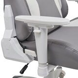 Livetastic GAMING STOL umetna masa, tekstil siva, bela | Shoptok.si