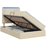  LED krevet za pohranu s madracem Krem 120 x 200 cm Tkanina | shoptok.hr