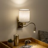  Brilagi - LED zidna svetiljka NUBILA 1xE27/25W/230V + LED/3W mesing/siva | Eponuda.com