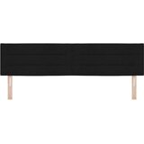  LED glava kreveta S LED lampica Crna 180 cm Poliester - Crna 180 cm Nizak uzglavlju | shoptok.hr