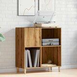 vidaXL Omarica za gramofonske plošče hrast 84,5x38x89cm inž. les | Shoptok.si
