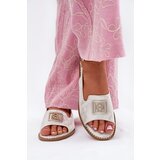 S. BARSKI Elegant Women's Sandals On Flat Heel With Decoration S.Barski Cene