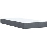 vidaXL Box spring postelja z vzmetnico temno siva 90x200 cm žamet | Shoptok.si
