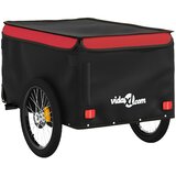Prikolica za bicikl crno-crvena 30 kg željezna | shoptok.hr