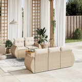  6-dijelni set vrtnih sofa s jastucima bež od poliratana | shoptok.hr