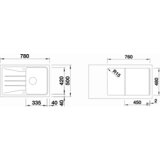 Blanco sudoper SONA 45 S SILGRANIT CRNA, bez dalj. upr. | shoptok.hr