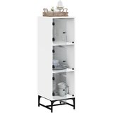  Visoka komoda sa staklenim vratima bijela 35 x 37 x 120 cm | Eponuda.ba