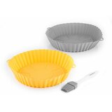 Paket od 4 silikonske košare s ručkama za fritezu na vrući zrak i 2 kuhinjske četkice InnovaGoods | shoptok.hr